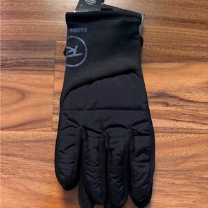 Rossignol Black Ski and Winter Gloves with Logo